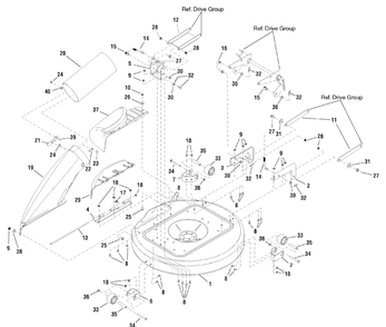Part Location Diagram of 885094DYP Briggs and Stratton Hinge mulching cover